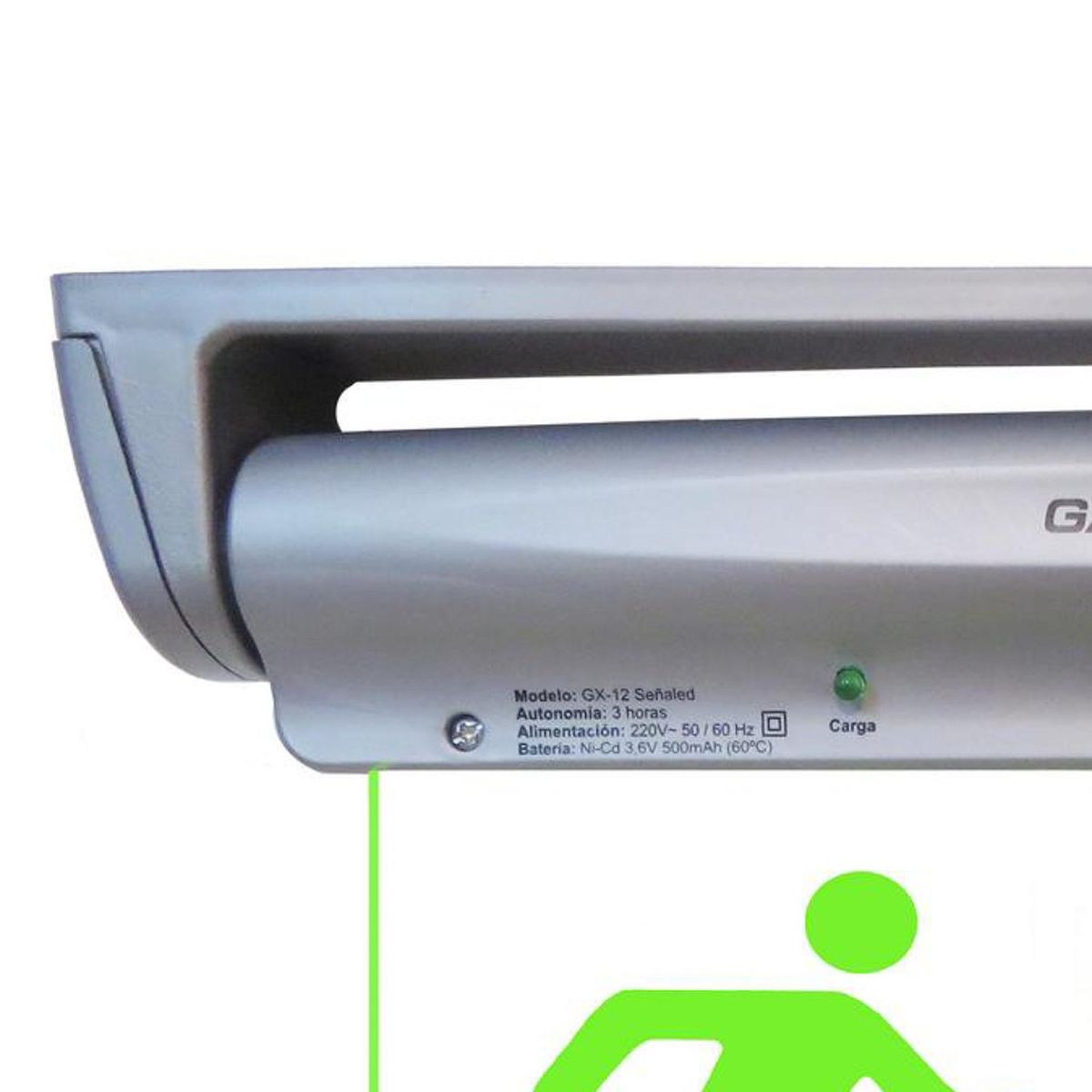 GAMASONIC - Señalética de emergencia hombre flecha escalera bajada