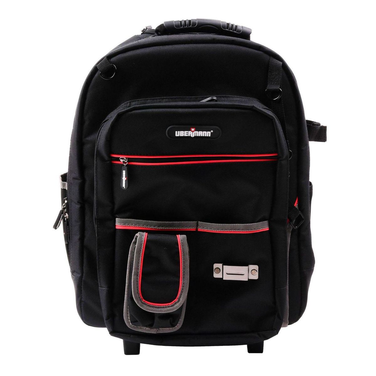 UBERMANN - Mochila con ruedas. Negro