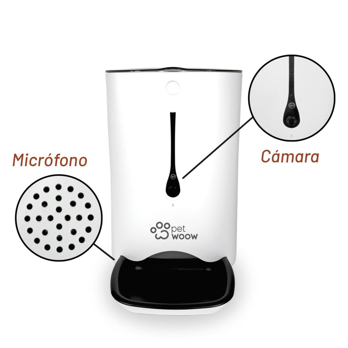 PETWOOW - Dispensador alimento smart pet automático wifi cam