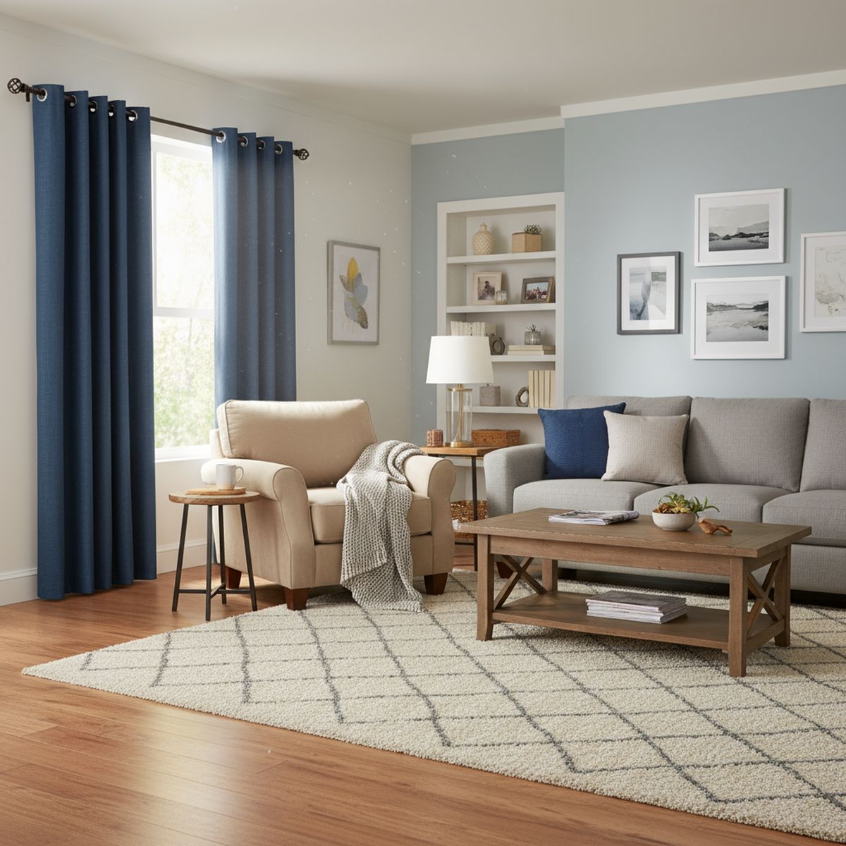 JUST HOME COLLECTION - Cortina Tela Black Out 135x220 cm Azul Jeans