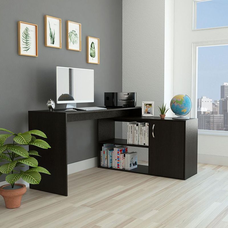 TUHOME - Escritorio 77x156x117 cm negro