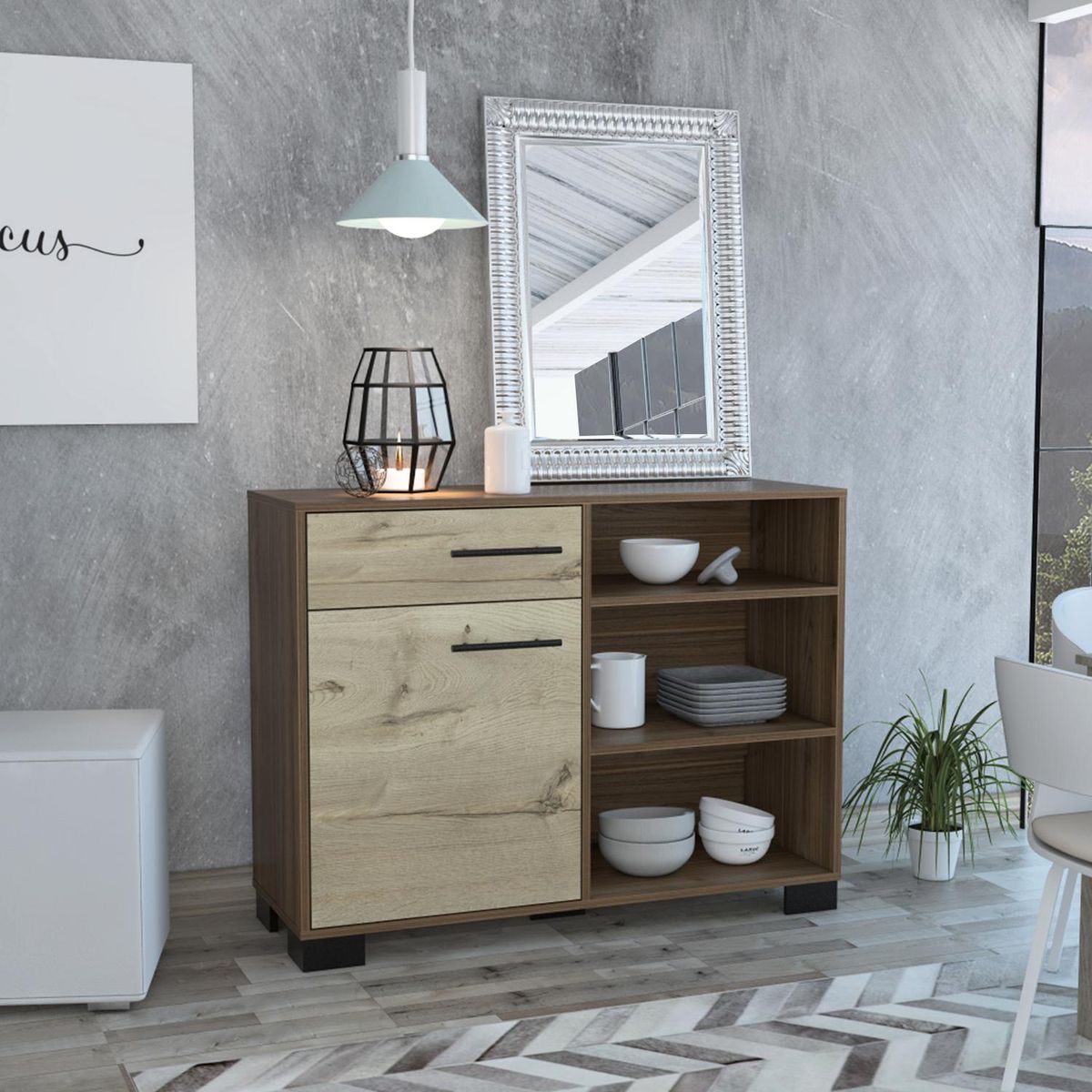 TUHOME - Bife 77x101x36 cm café