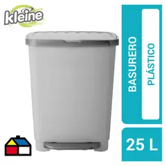 KLEINE WOLKE - Papelero 25 Litros Plástico gris