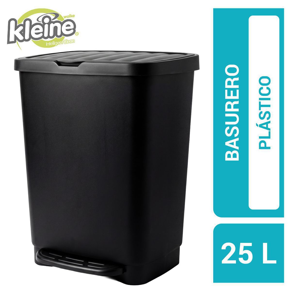 KLEINE WOLKE - Papelero 25 Litros Plástico Negro