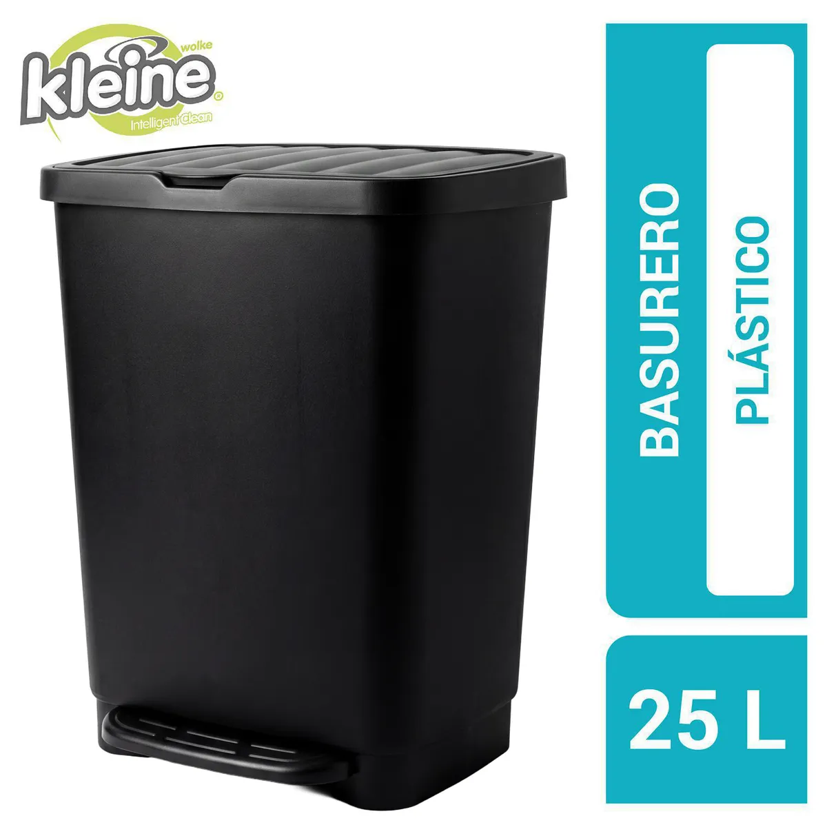 KLEINE WOLKE - Papelero 25 Litros Plástico Negro