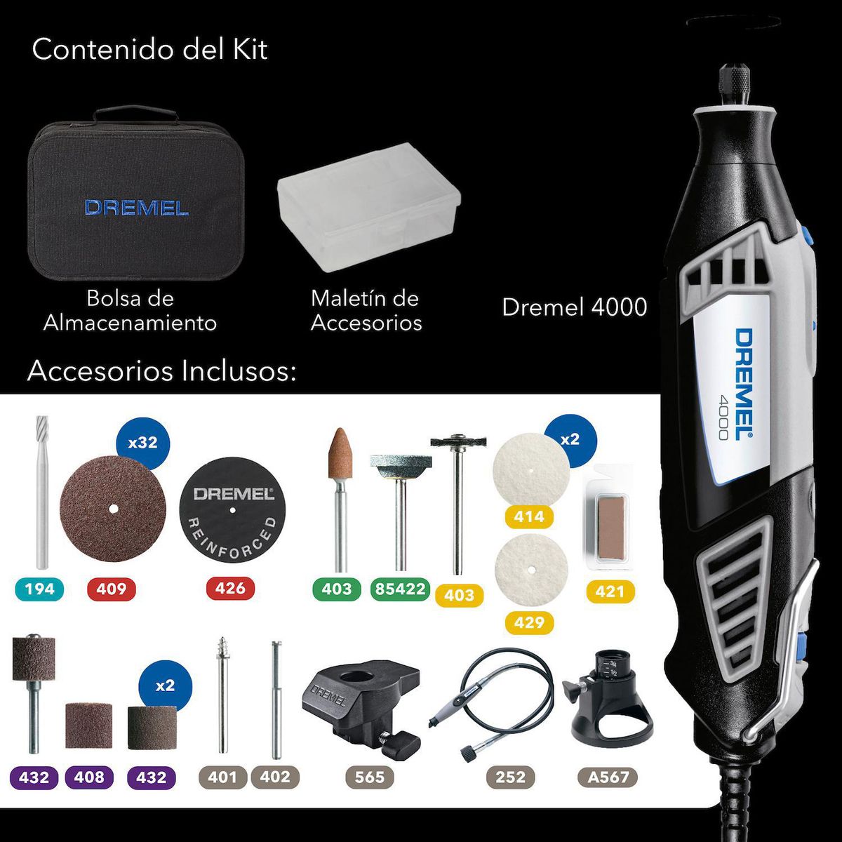 Dremel Herramientas Multipropósito 175W + 39 Accesorios, marca DREMEL - Foto 2