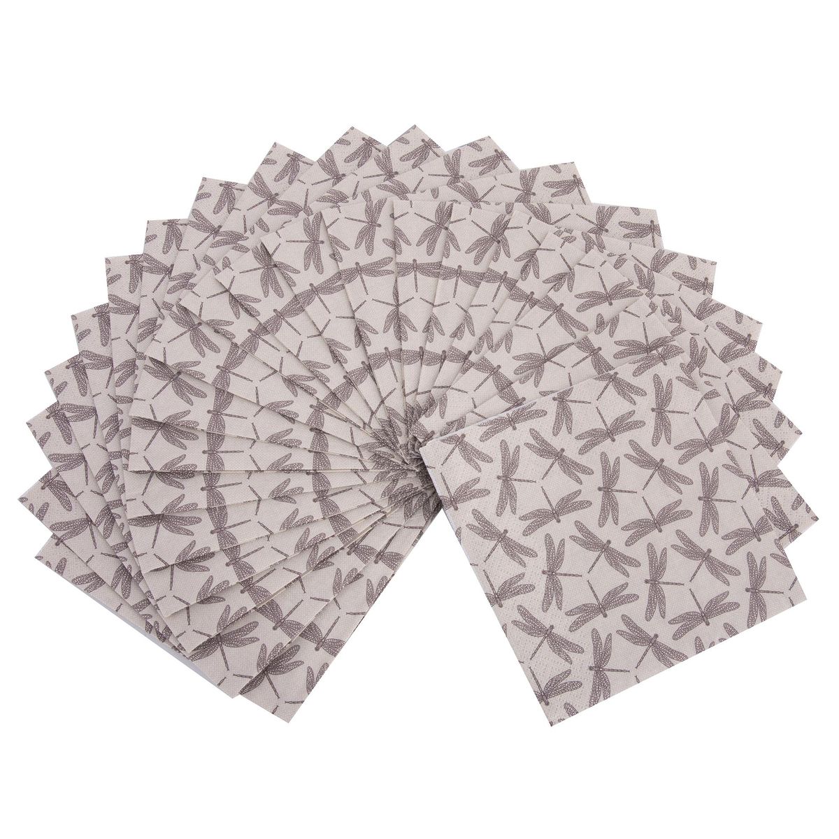 ATELIER - Servilletas Atelier 33x33 cm Nórdicas Libélulas Paquete de 20 Unidades