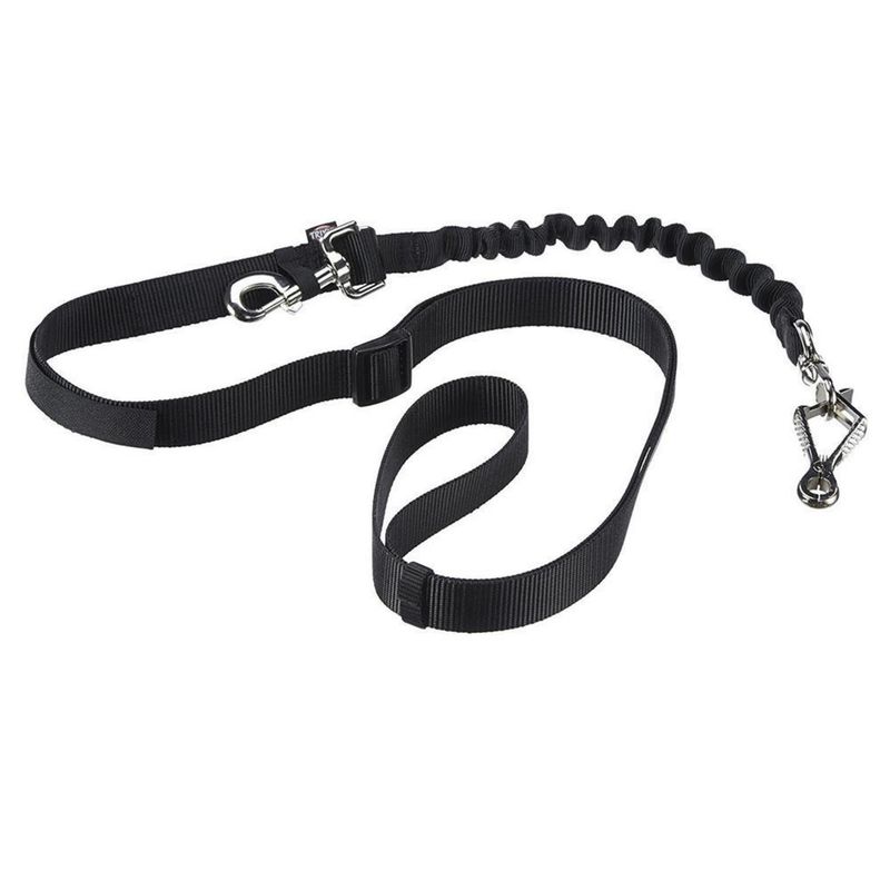 TRIXIE - Correa para bici y caminata 1 a 2 m negro
