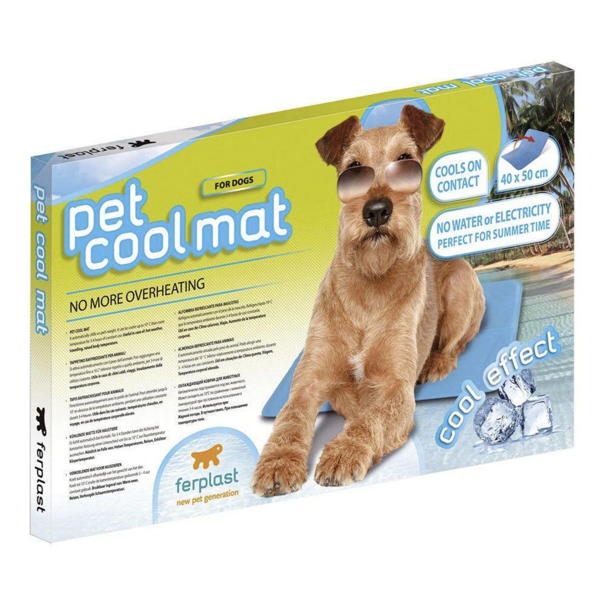 FERPLAST - Manta fresca para mascotas 90x60 cm