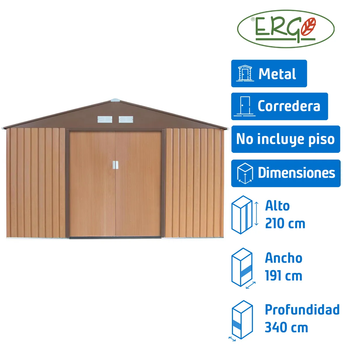 ERGO - Bodega jardín Archer C-A 191x340x210 cm