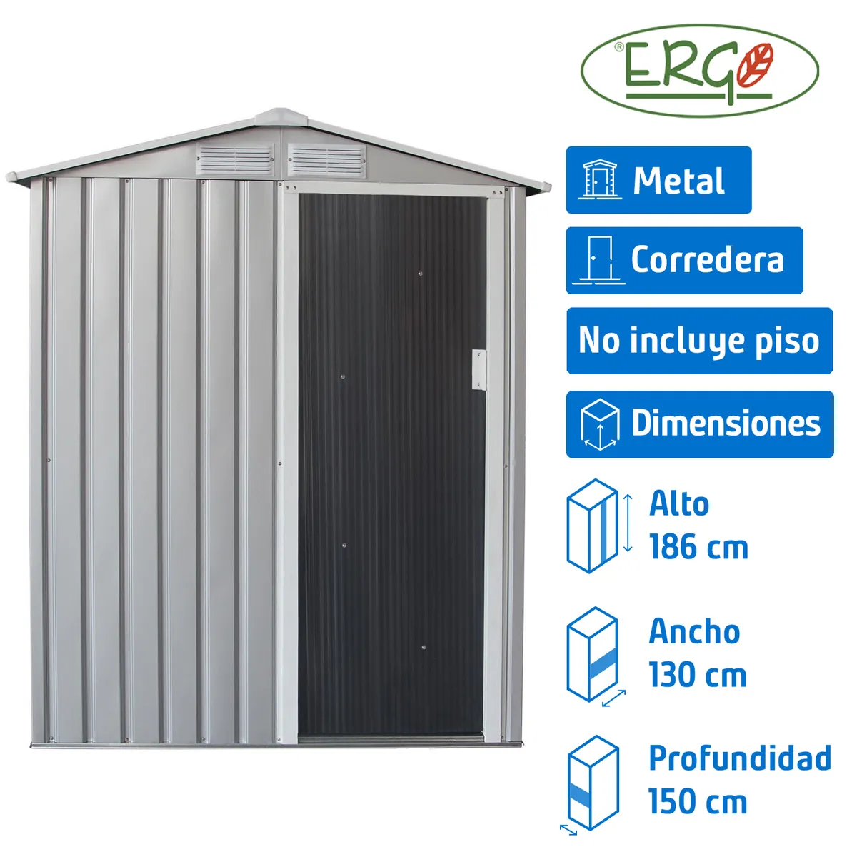 ERGO - Bodega jardín Archer XA 130xx150x186 cm