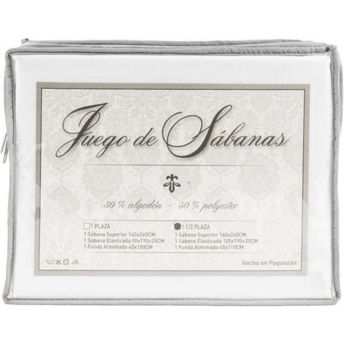 EL CASTILLO - Sábana 144 hilos blanca 1,5 plazas