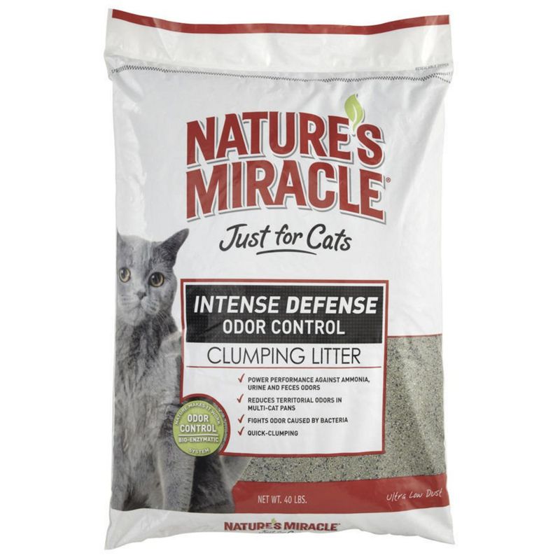 NATURE'S MIRACLE - Arena para gatos control de olores 18 kg