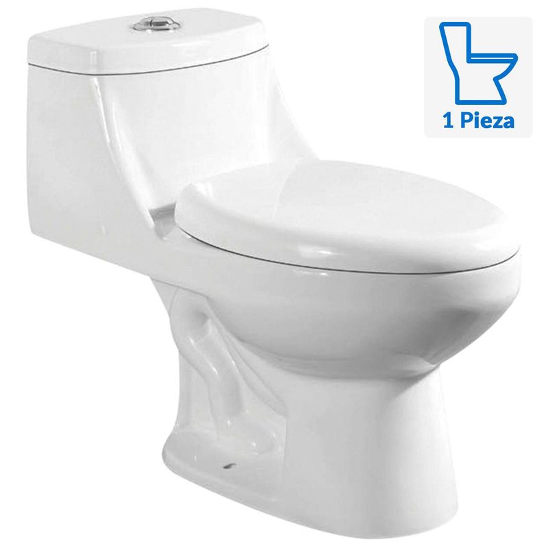 FANALOZA - Sanitario One piece a Piso 30,5 cm 6 Litros New Monza Blanco
