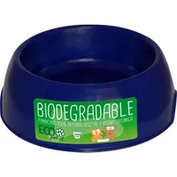 Plato de comida para mascota grande biodegradable Azul