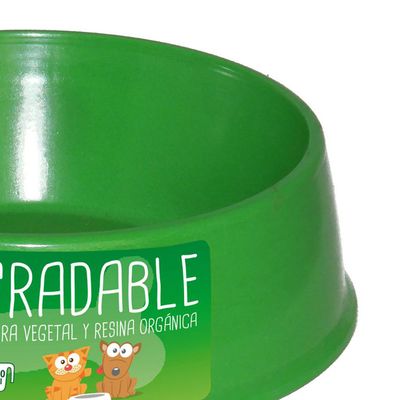 Imagen 2 del producto Plato de comida para mascota pequeño biodegradable Verde