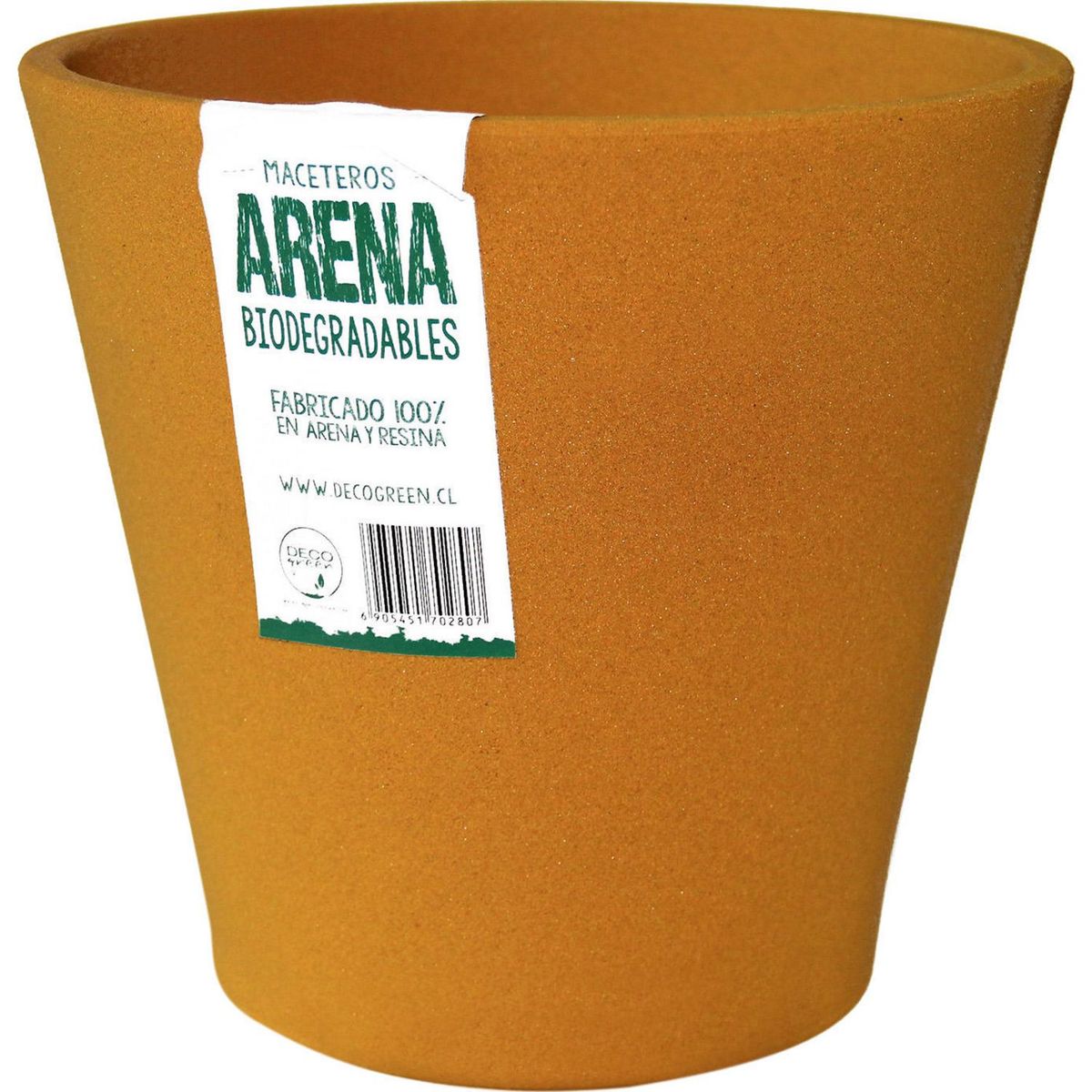 DECOGREEN - Macetero redondo de fibras naturales 20X20x18 cm