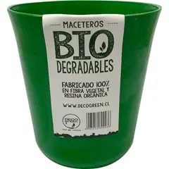 DECOGREEN - Macetero redondo de fibras naturales 13,0x13,0x14,5 cm