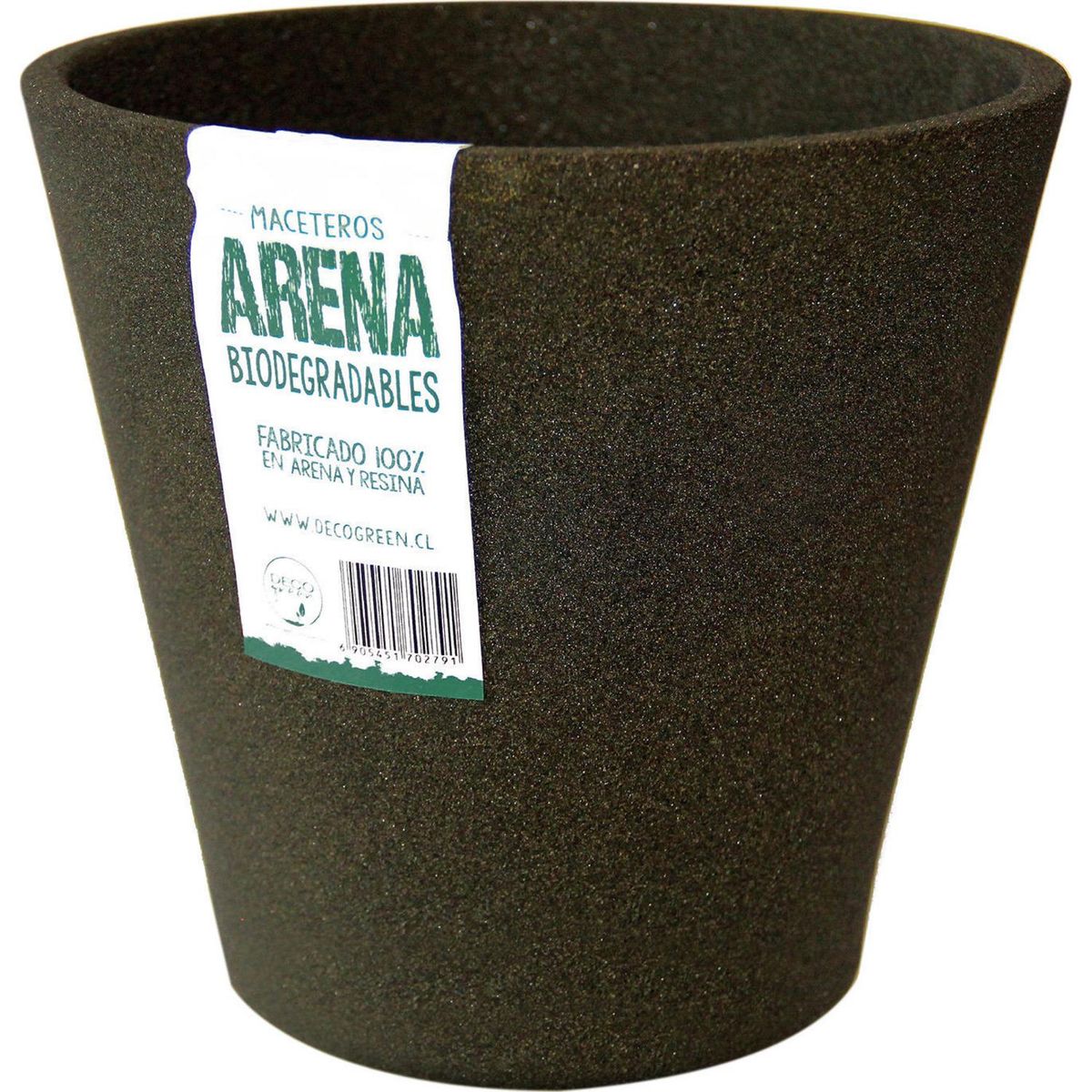 DECOGREEN - Macetero redondo de fibras naturales 20X20x18 cm