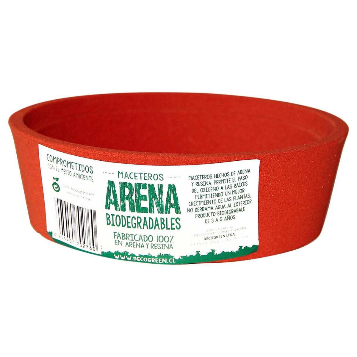 DECOGREEN - Macetero redondo de fibras naturales 16X16x5 cm