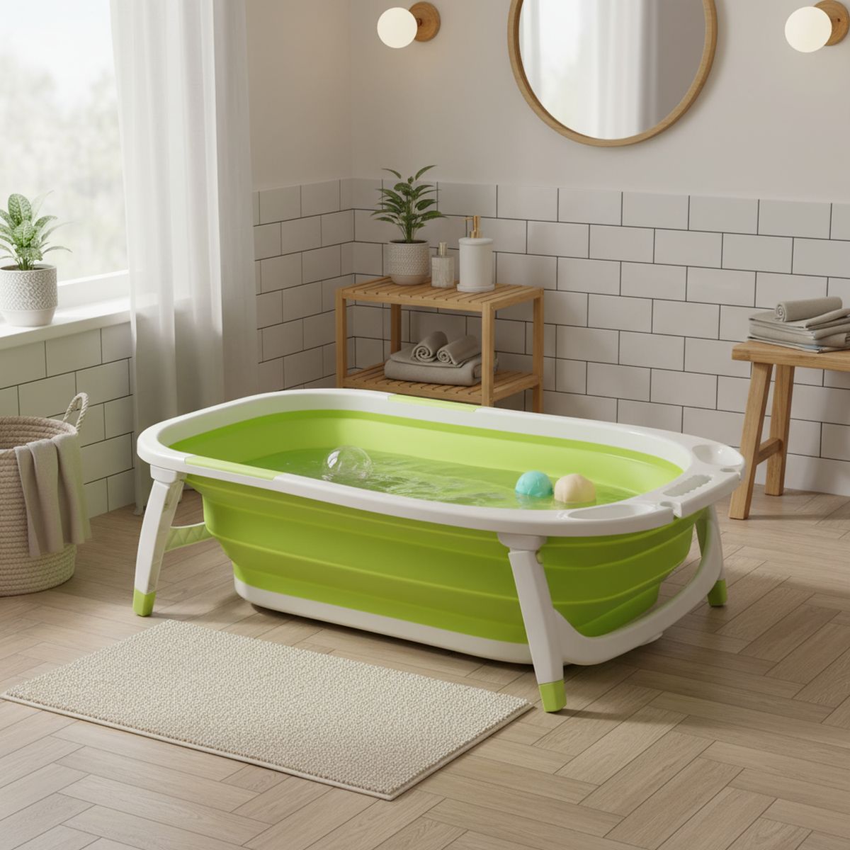 KIDSCOOL - Bañera plegable verde