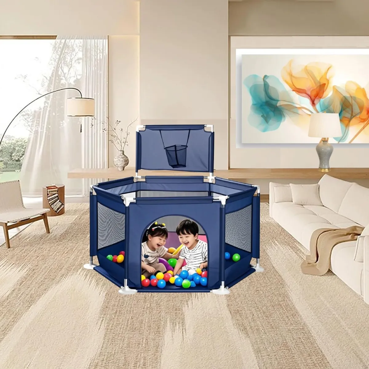 KIDSCOOL - Corral hexagonal con aro