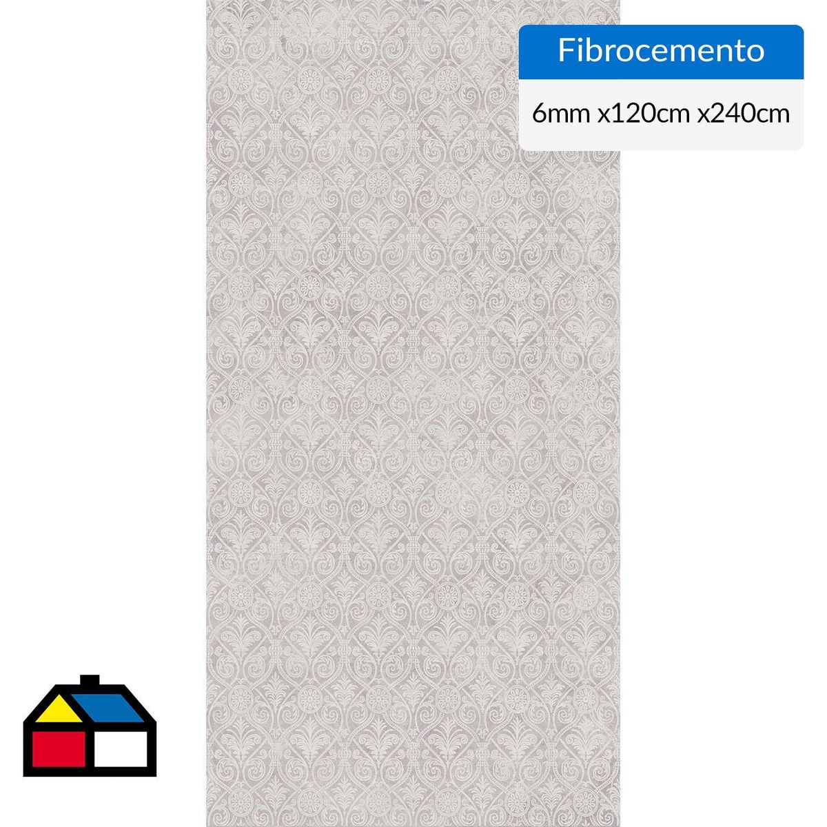PIZARREÑO CEDRAL - Set 3 Fibrocemento Simplísima 6 mm 120x240 cm Art Gris