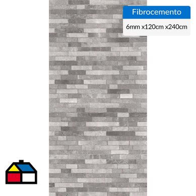 Set 3 Fibrocemento Simplsima Piedra Romana Arcilla 120x240cm