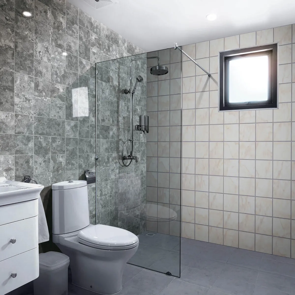 PIZARREÑO CEDRAL - Set 3 Fibrocemento Simplísima 6 mm 120x240 cm Botticino Grafíto