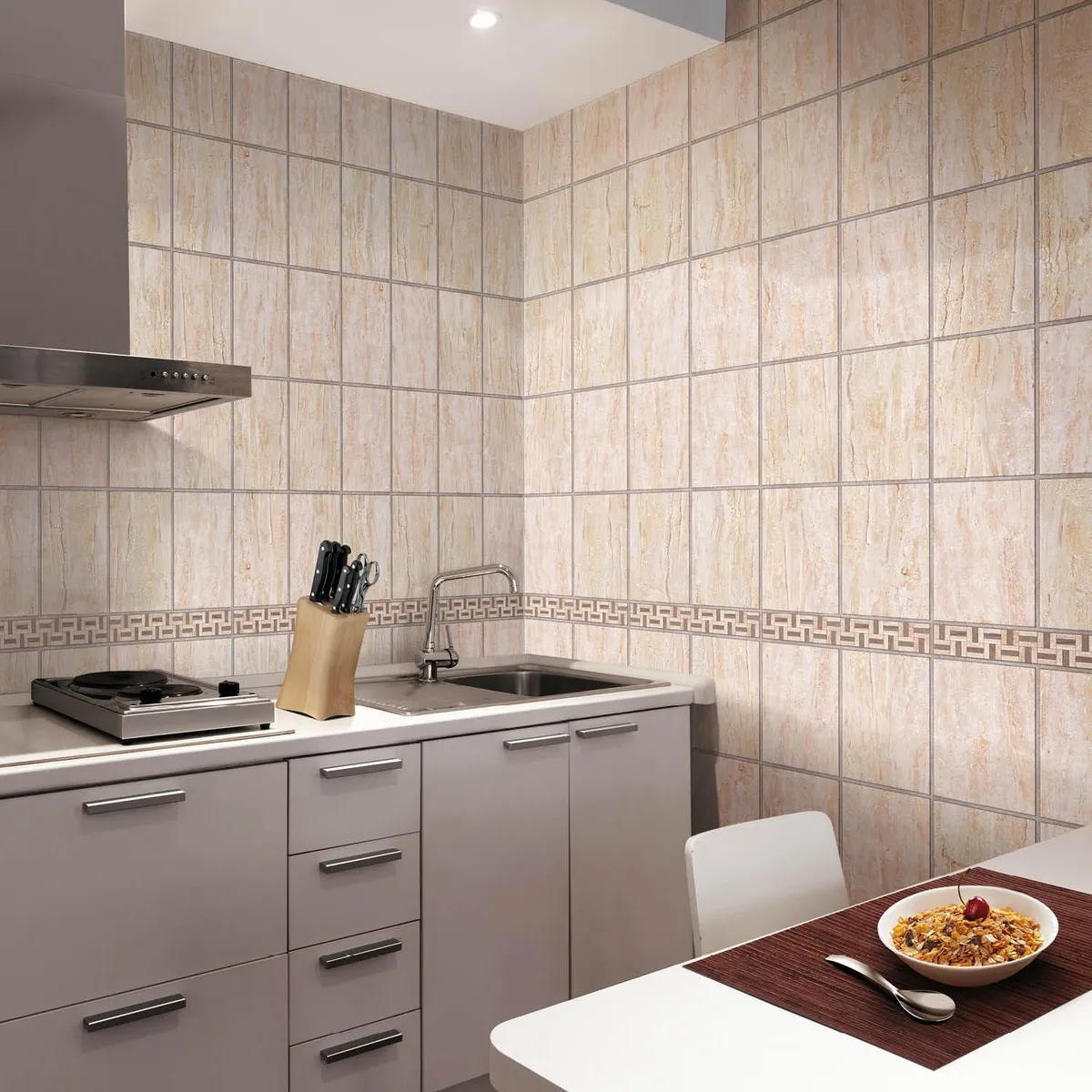 PIZARREÑO CEDRAL - Set 3 Fibrocemento Simplísima 6 mm 120x240 cm Travertino Beige