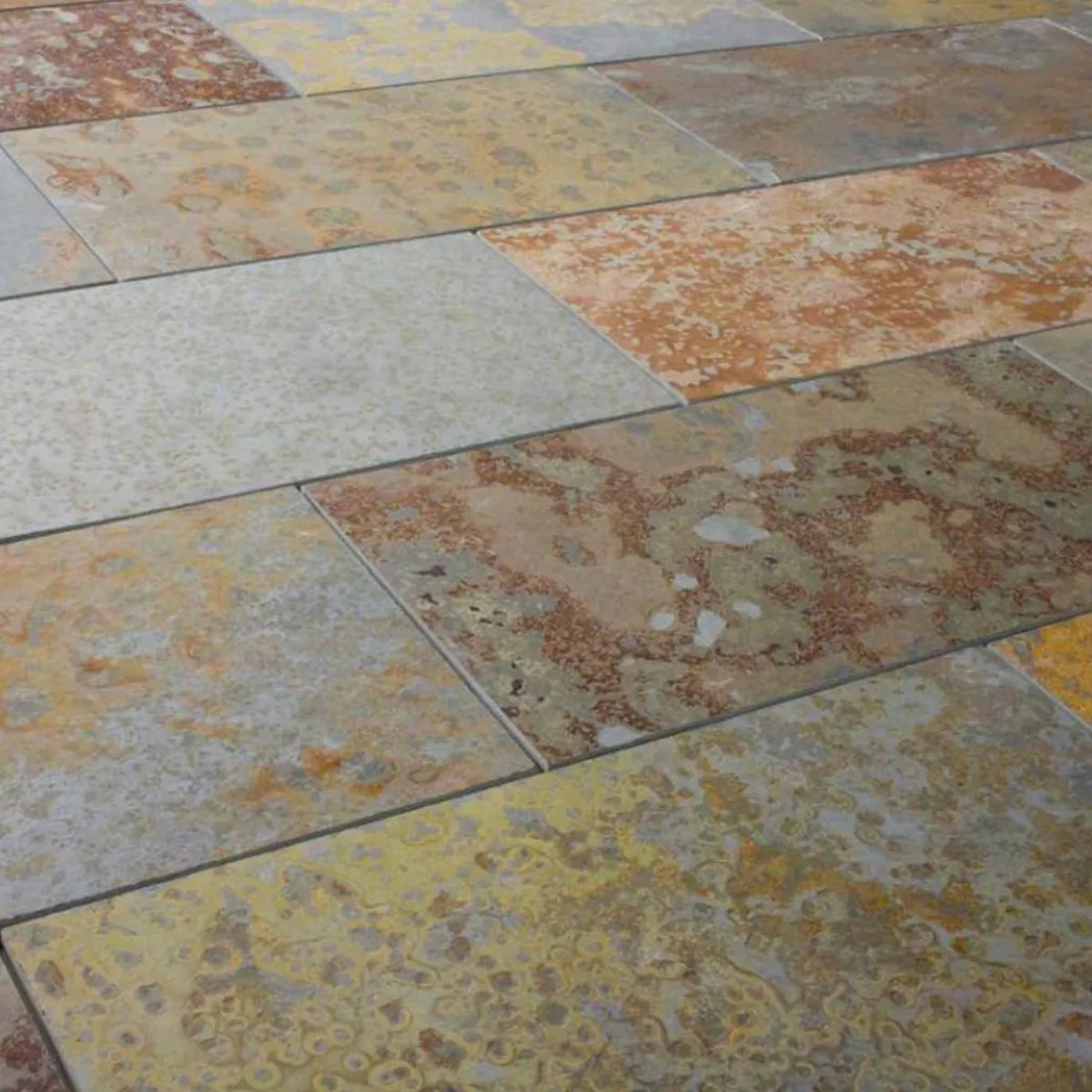 PETRATEC - Palmeta piedra pizarra oxidada 15x60 cm piso y muro