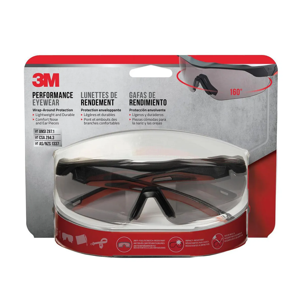 3M - Lentes de Seguridad 3M deportivos Luna Oscura