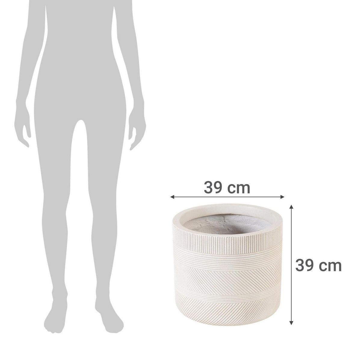 JUST HOME COLLECTION - Macetero fibra line