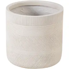 JUST HOME COLLECTION - Macetero Line de Fibra de Vidrio 30x30 Café