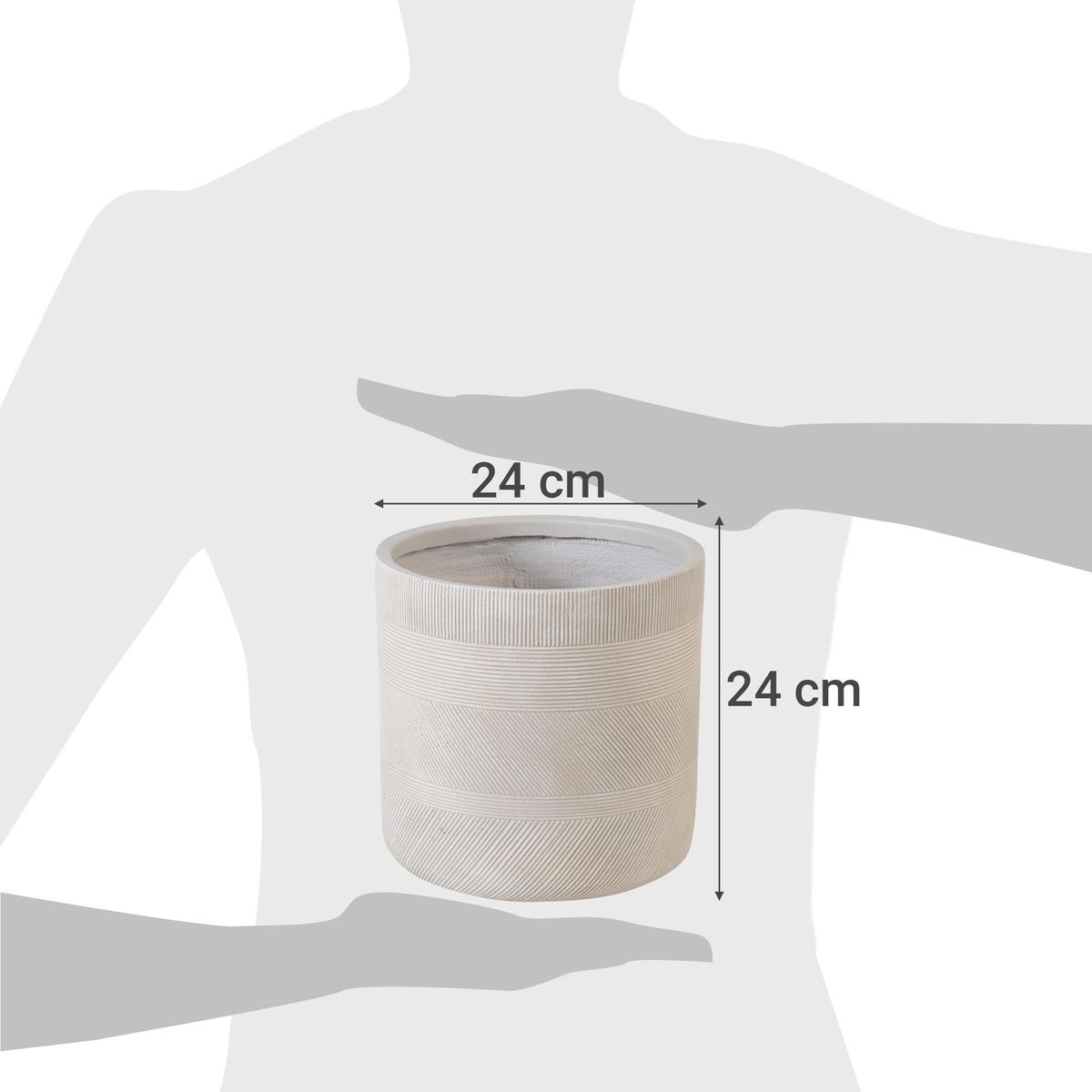 JUST HOME COLLECTION - Macetero fibra line