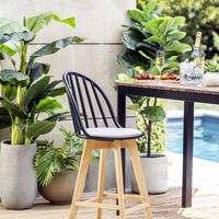 Macetero Tall Taupe de Fibra de Vidrio 30x50 cm Gris