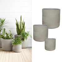 Set 3 maceteros Fibra Line Sand