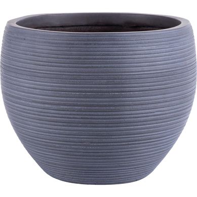 Macetero de fibra Stri Grey 37x29 cm gris