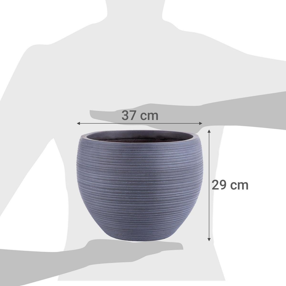 JUST HOME COLLECTION - Macetero de fibra Stri