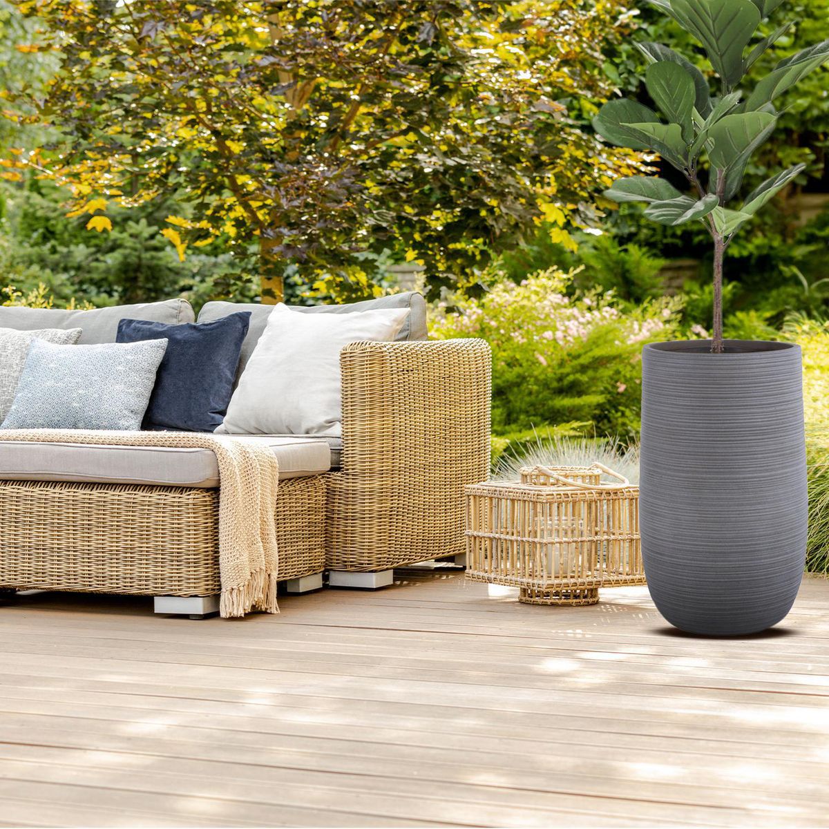 JUST HOME COLLECTION - Macetero de fibra Tall