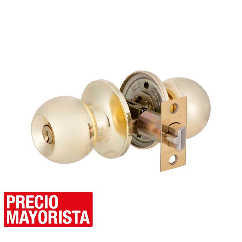 FIXSER - Cerradura dormitorio  bola bronce pulido fx