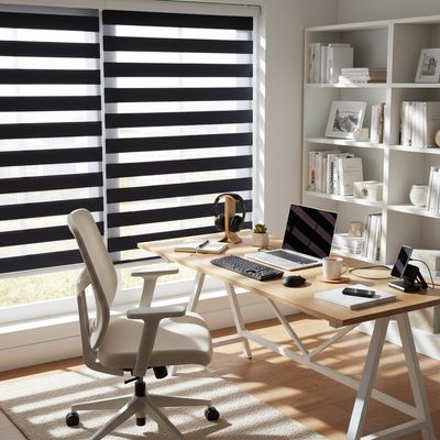 Imagen 2 del producto Cortina Roller Dúo Poliéster Gris oscuro