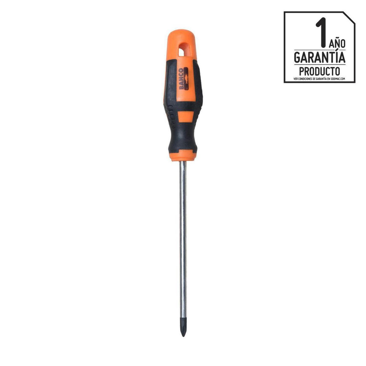 BAHCO - Destornillador punta plana 8x200 mango bi-componente