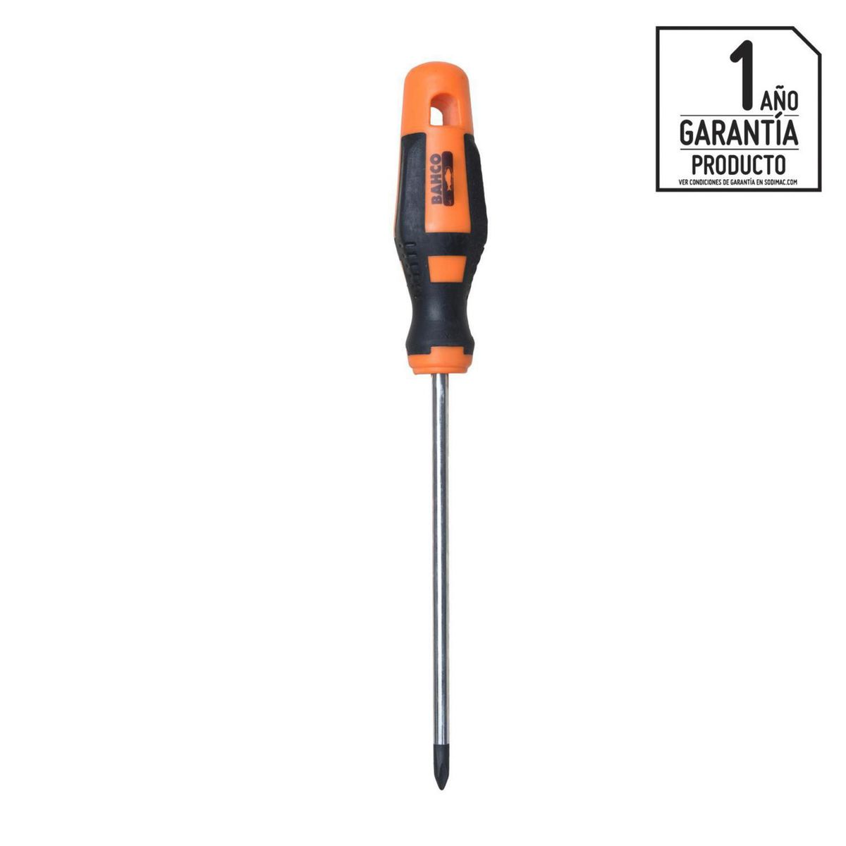 BAHCO - Destornillador punta plana 6,5x75 mango bi-componente