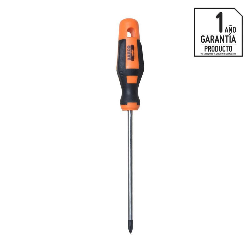 BAHCO - Destornillador punta plana 6,5x75 mango bi-componente