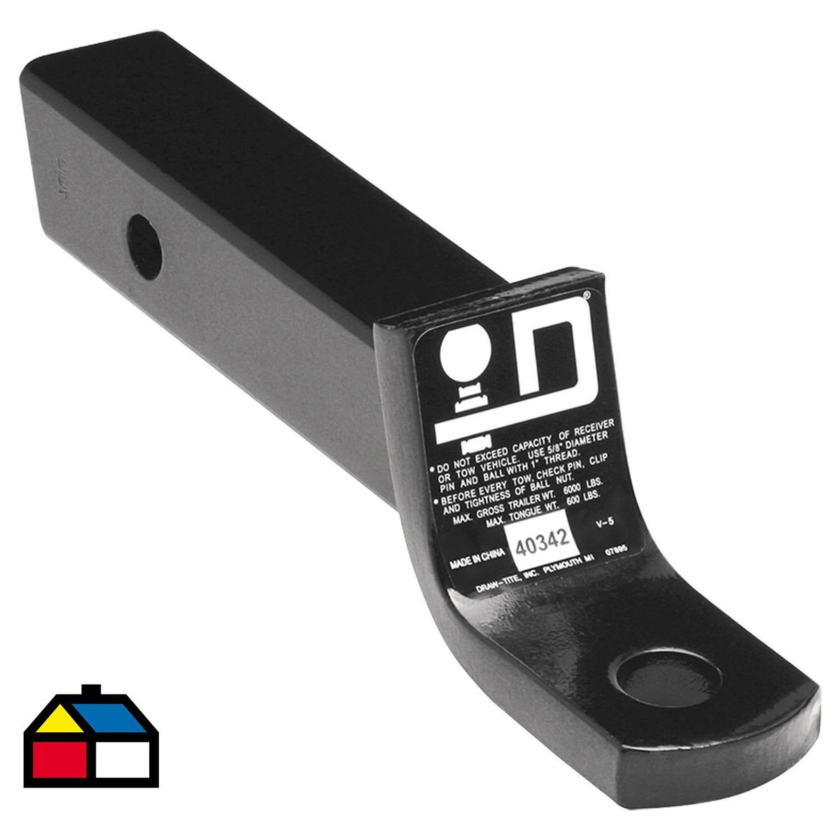 DREWTITE - Macho 2" para montaje de bolas, bajada de 2" y C 7,500 libras