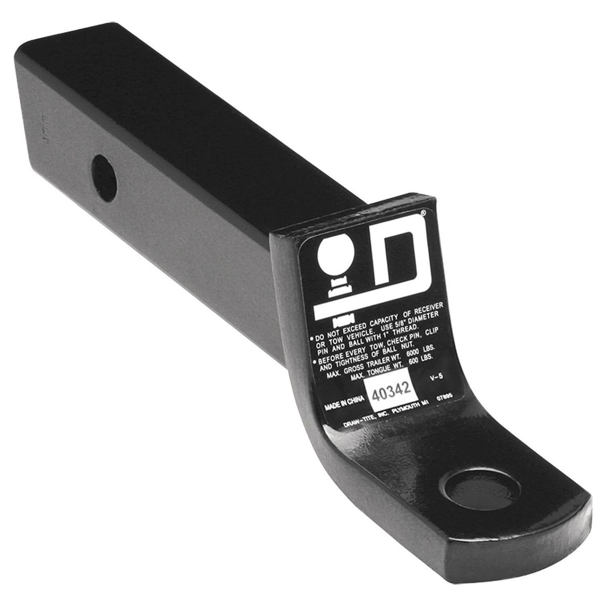 DREWTITE - Macho 2" para montaje de bolas, bajada de 2" y C 7,500 libras