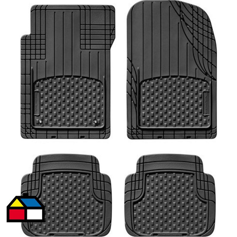 WEATHERTECH - Jueg de Pisos Universales Recortables de 4 piesas negro