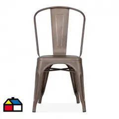 DE PIES A CABEZA - Silla Tolix Café 84x47x44 cm