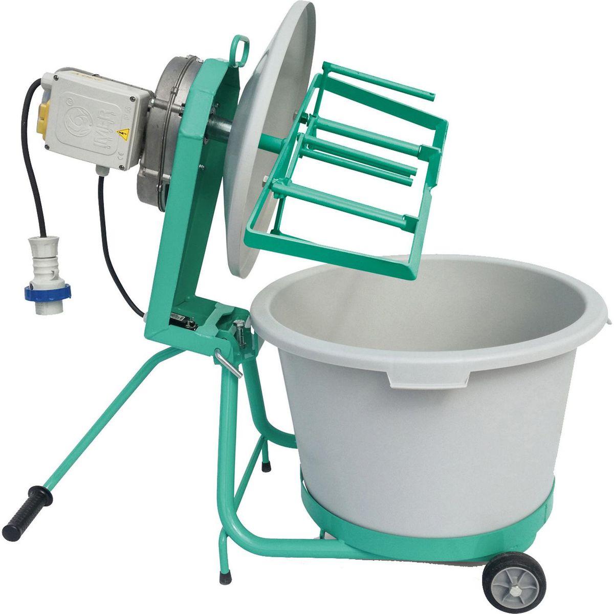 IMER - Mezcladora con 2 Cubetas y Motor Monofásico 47 Litros 0.5 HP Mix-all